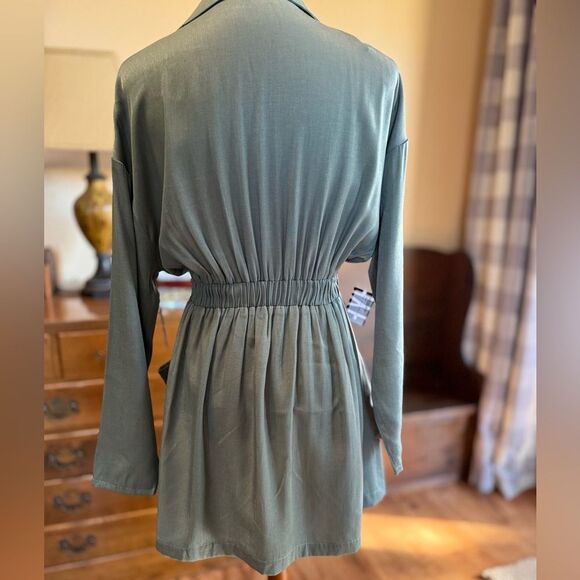 HYFVE Light Olive Double-Breasted Blazer Dress - Picture 4 of 8